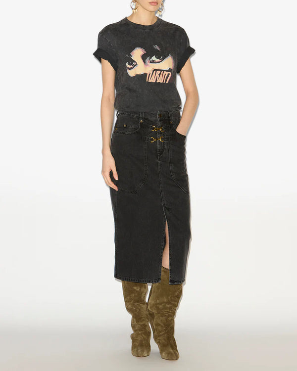 ISABEL MARANT ZOELINE FADED BLACK T-SHIRT