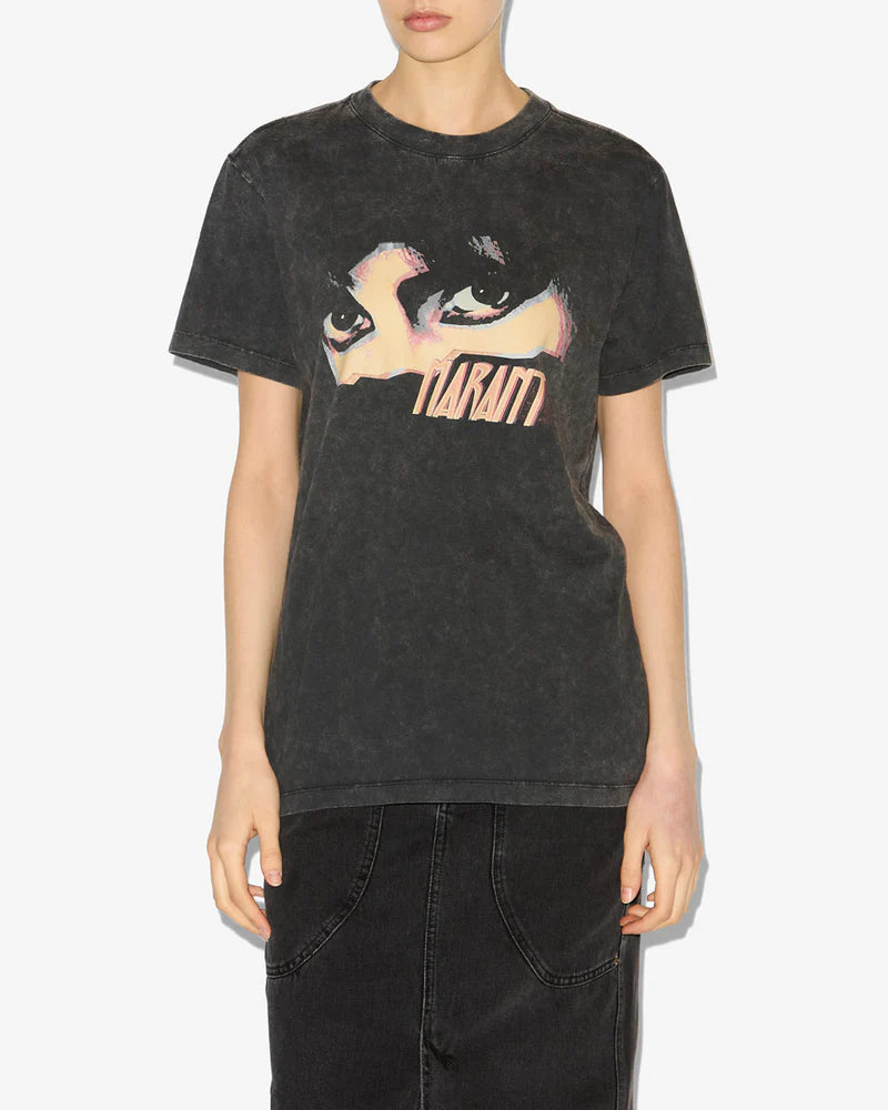ISABEL MARANT ZOELINE FADED BLACK T-SHIRT