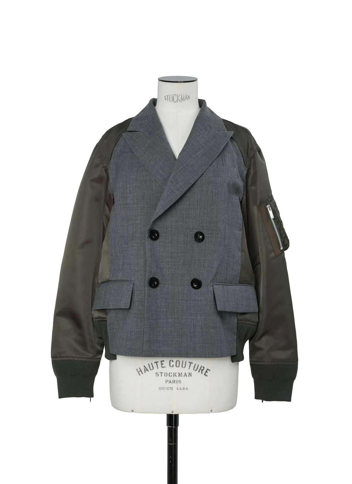 SACAI SUITING X NYLON TWILL JACKET