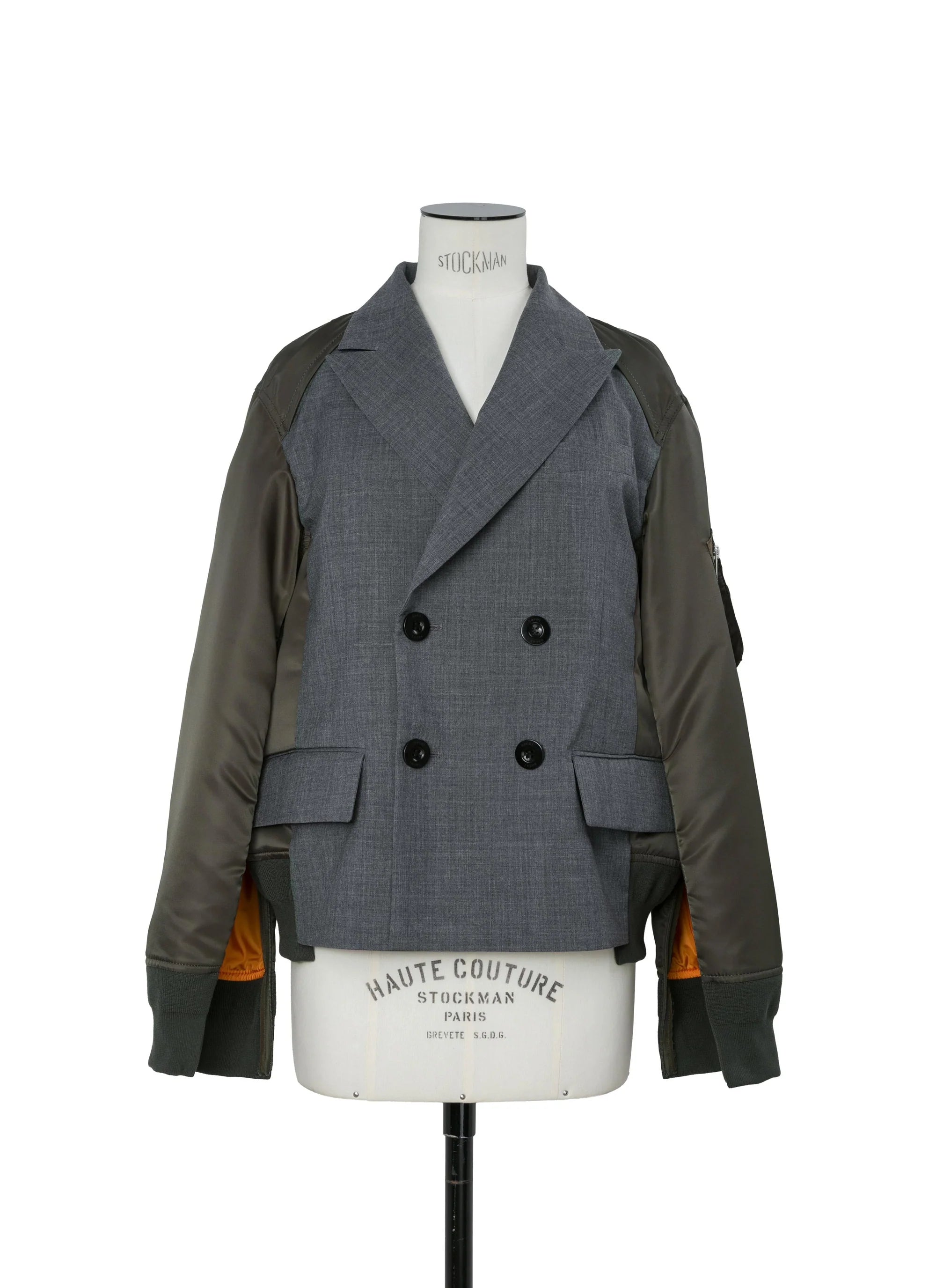 SACAI SUITING X NYLON TWILL JACKET