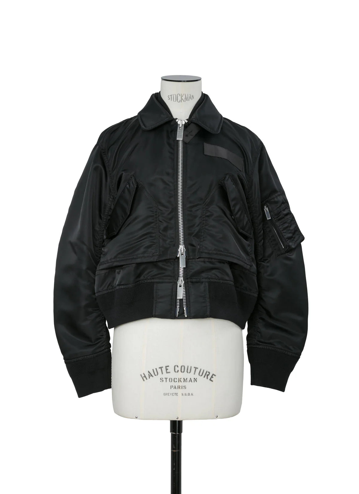 SACAI NYLON TWILL BLOUSON BLACK