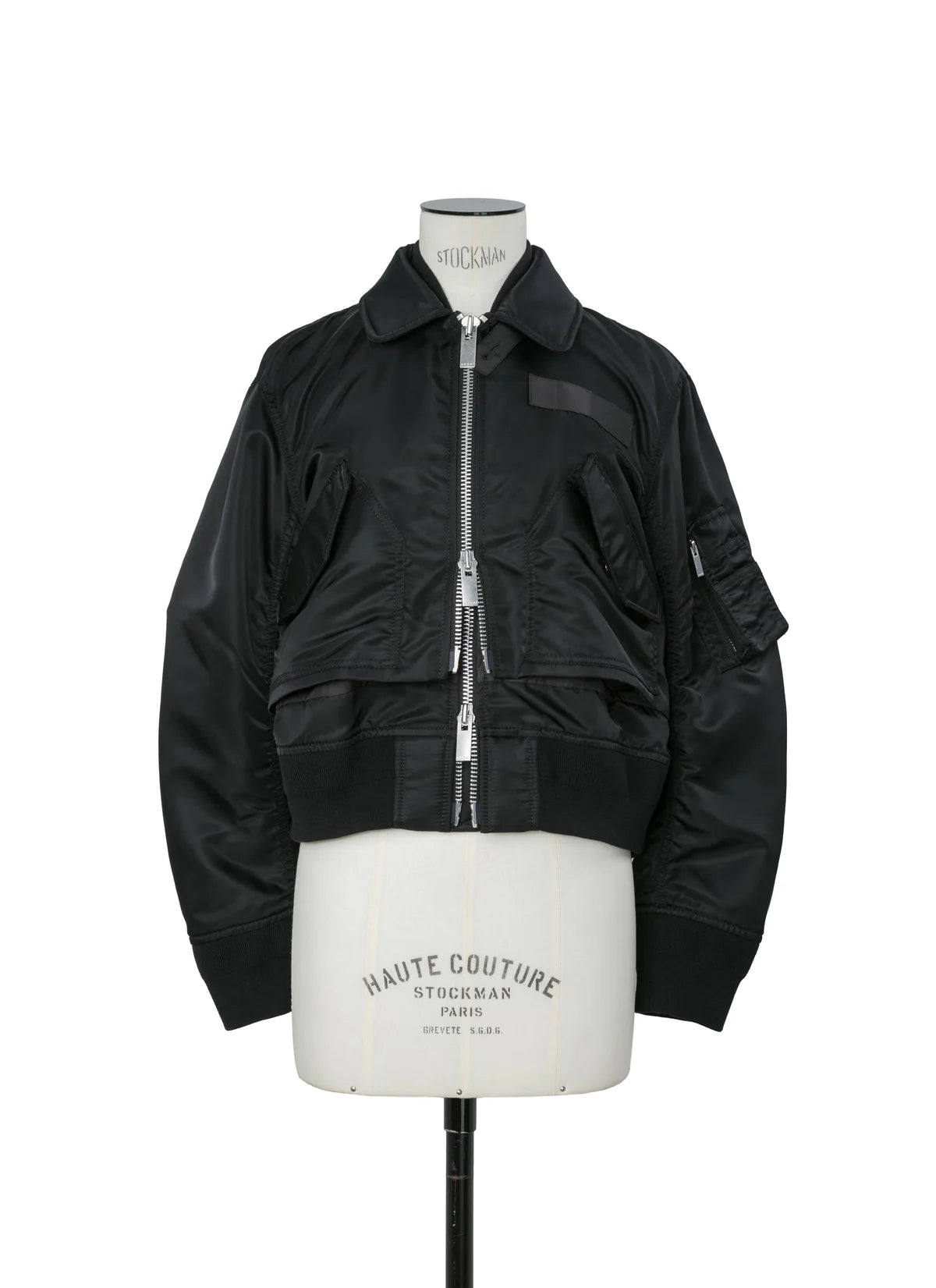 SACAI NYLON TWILL BLOUSON BLACK