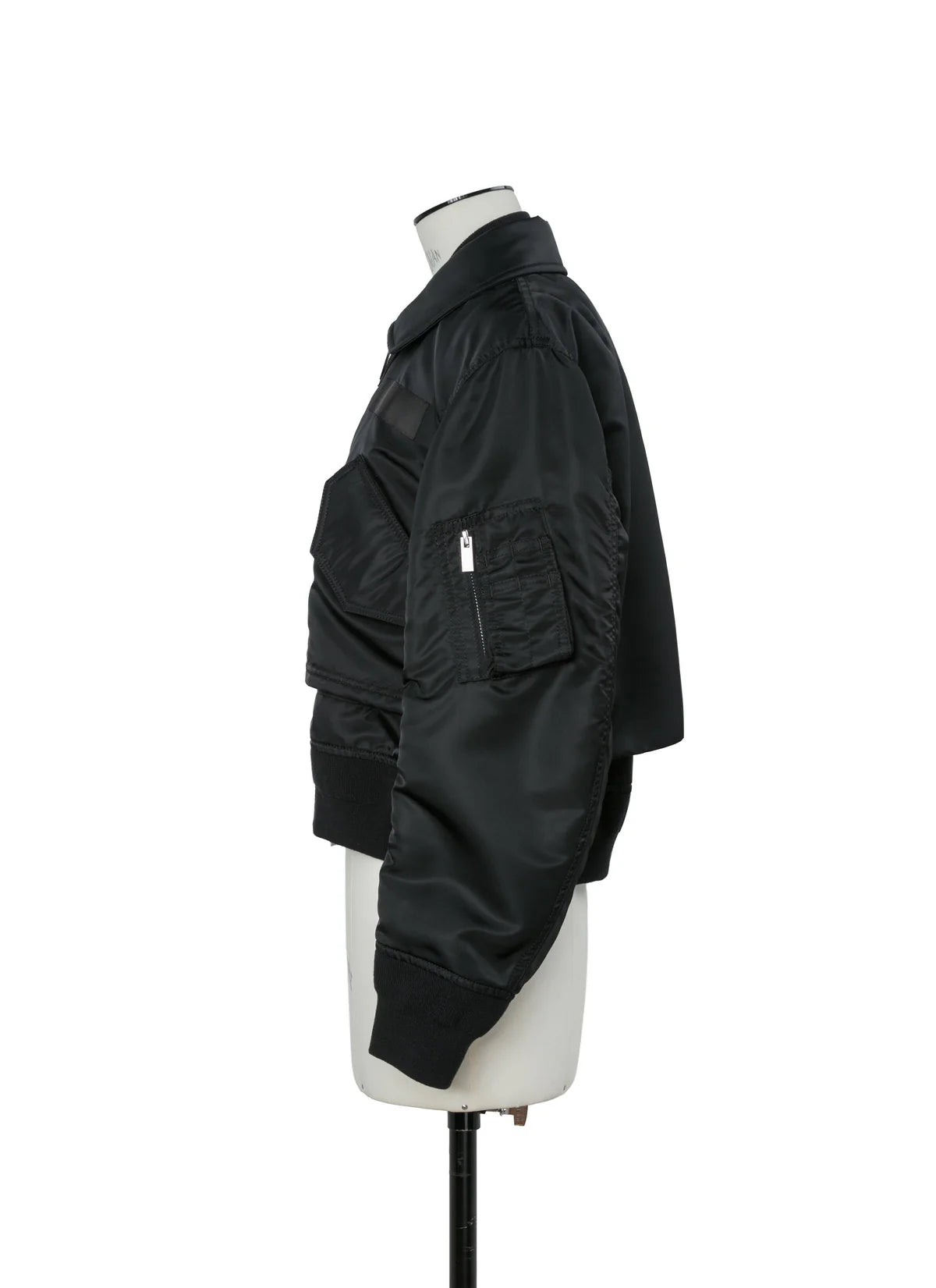 SACAI NYLON TWILL BLOUSON BLACK