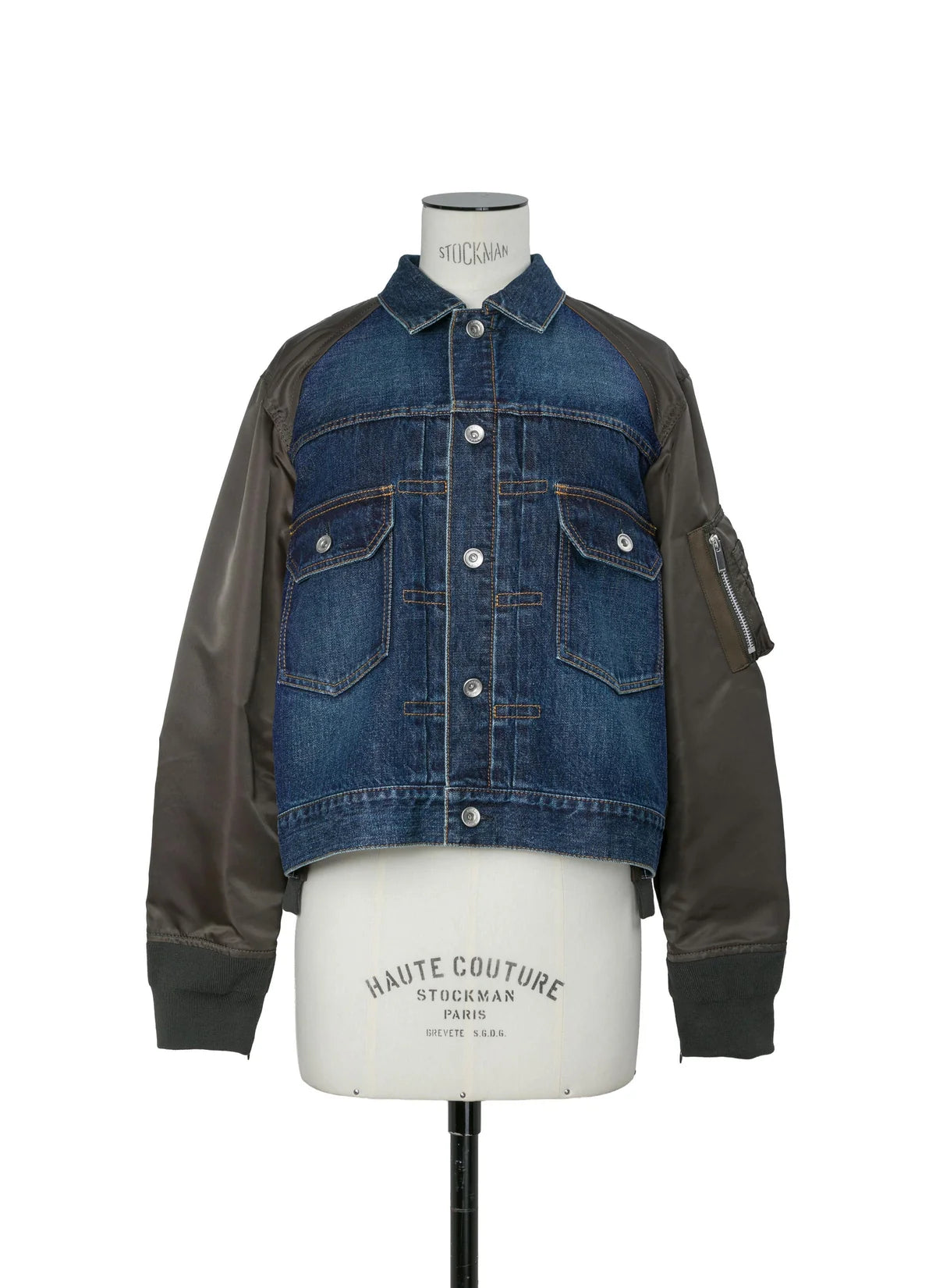 SACAI DENIM X NYLON BLOUSON