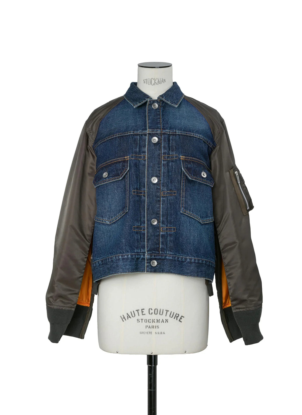 SACAI DENIM X NYLON BLOUSON