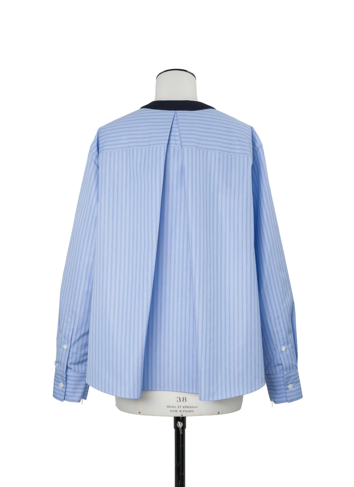 SACAI POPLIN X COTTON KNIT PULLOVER