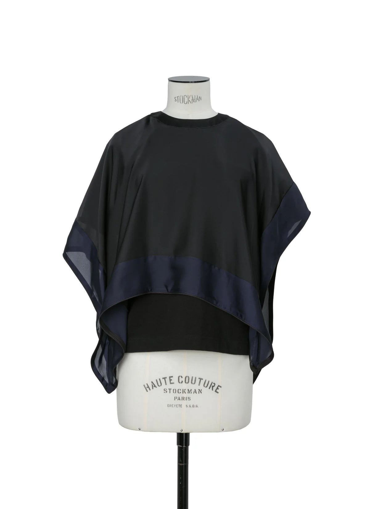 SACAI SATIN X COTTON JERSEY T-SHIRT