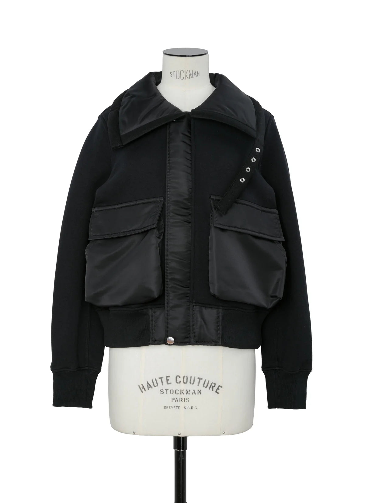 SACAI DENIM JACKET WITH FAUX FUR LINING