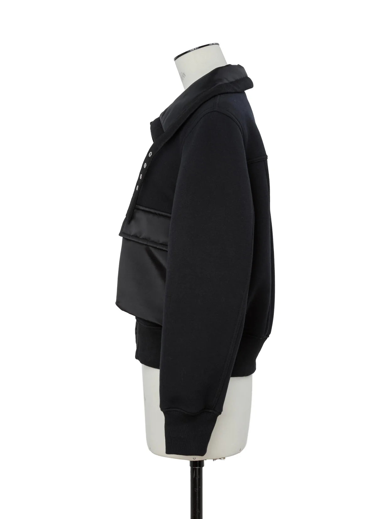 SACAI SPONGE SWEAT BLOUSON BLACK