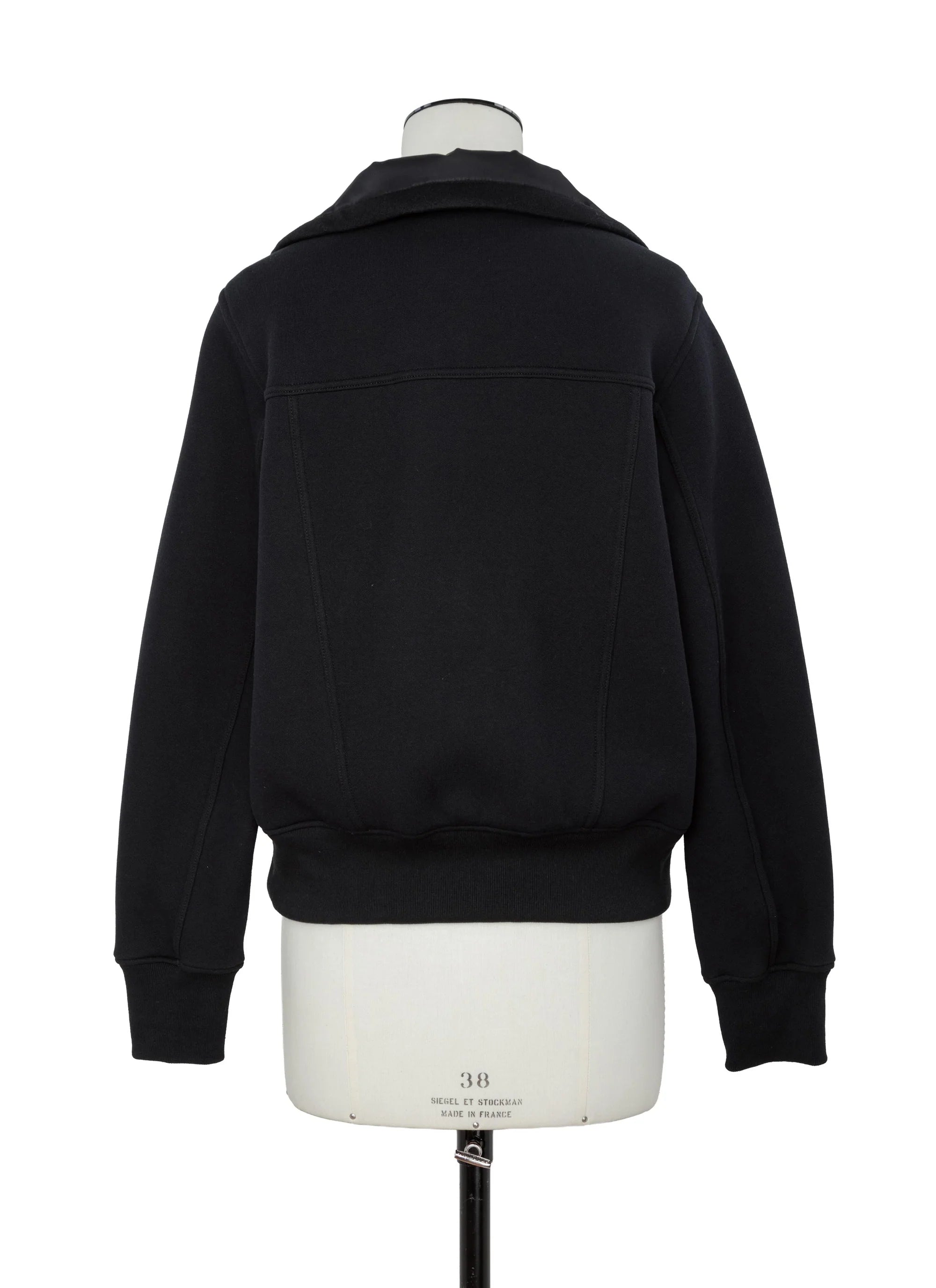 SACAI SPONGE SWEAT BLOUSON BLACK