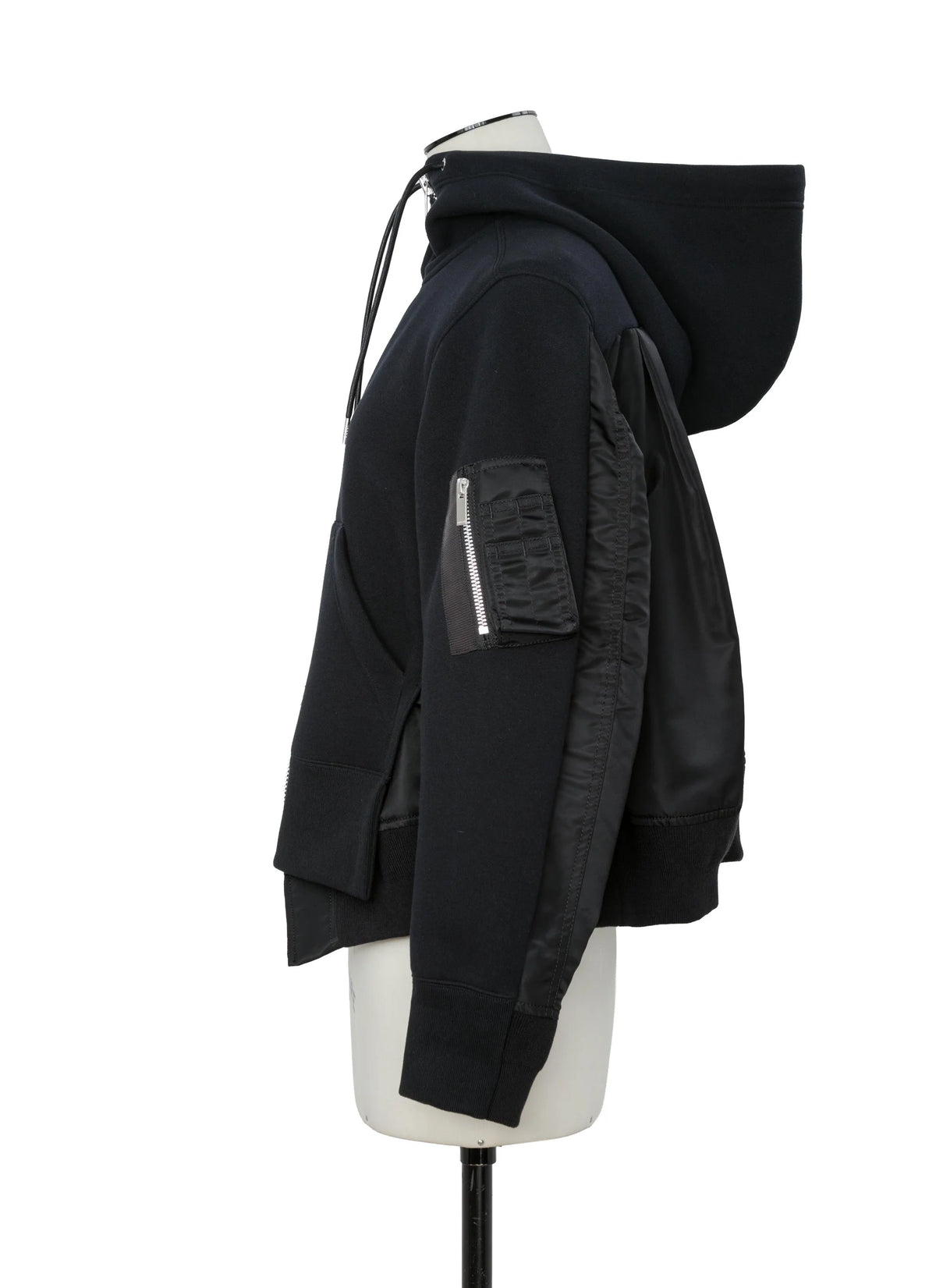 SACAI SPONGE X NYLON HOODIE