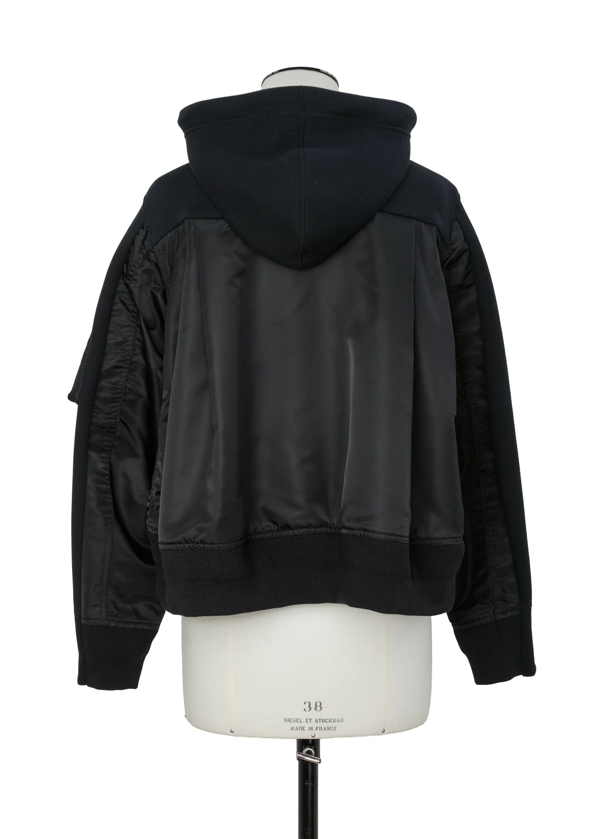 SACAI SPONGE X NYLON HOODIE