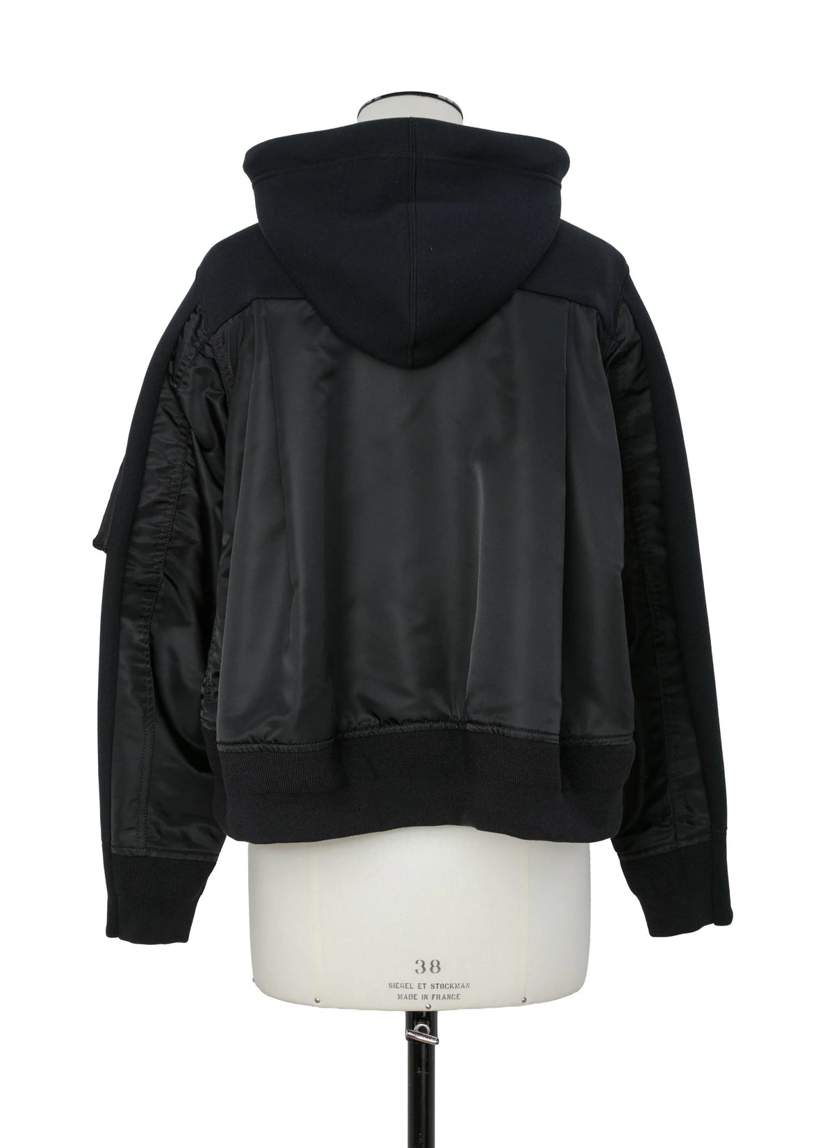 SACAI SPONGE X NYLON HOODIE