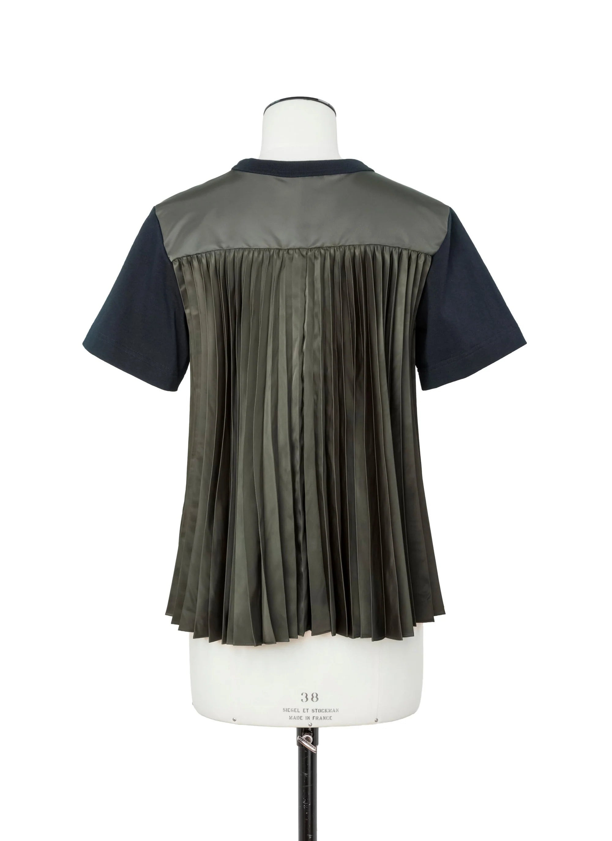 SACAI NYLON TWILL X COTTON JERSEY T-SHIRT