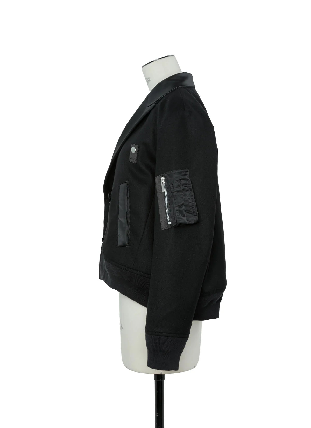SACAI WOOL X NYLON TWILL JACKET