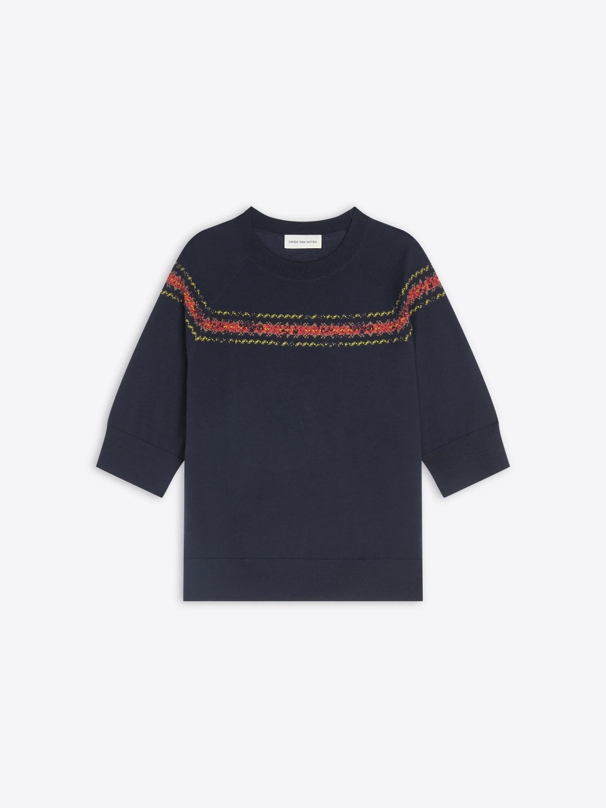 DRIES VAN NOTEN TUANO EMBROIDERED WOOL SWEATER