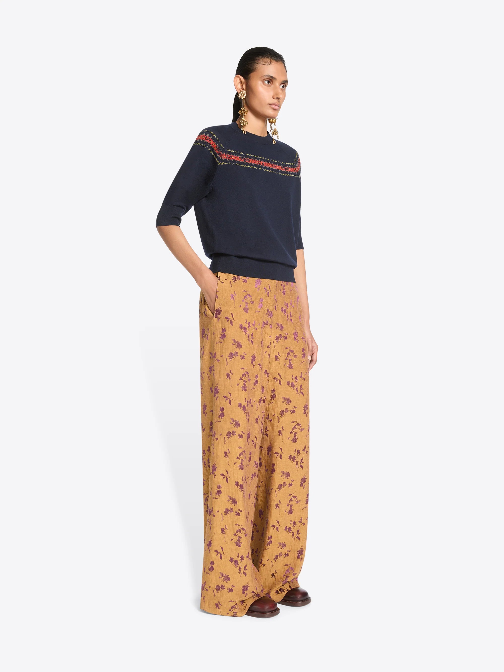 DRIES VAN NOTEN TUANO EMBROIDERED WOOL SWEATER
