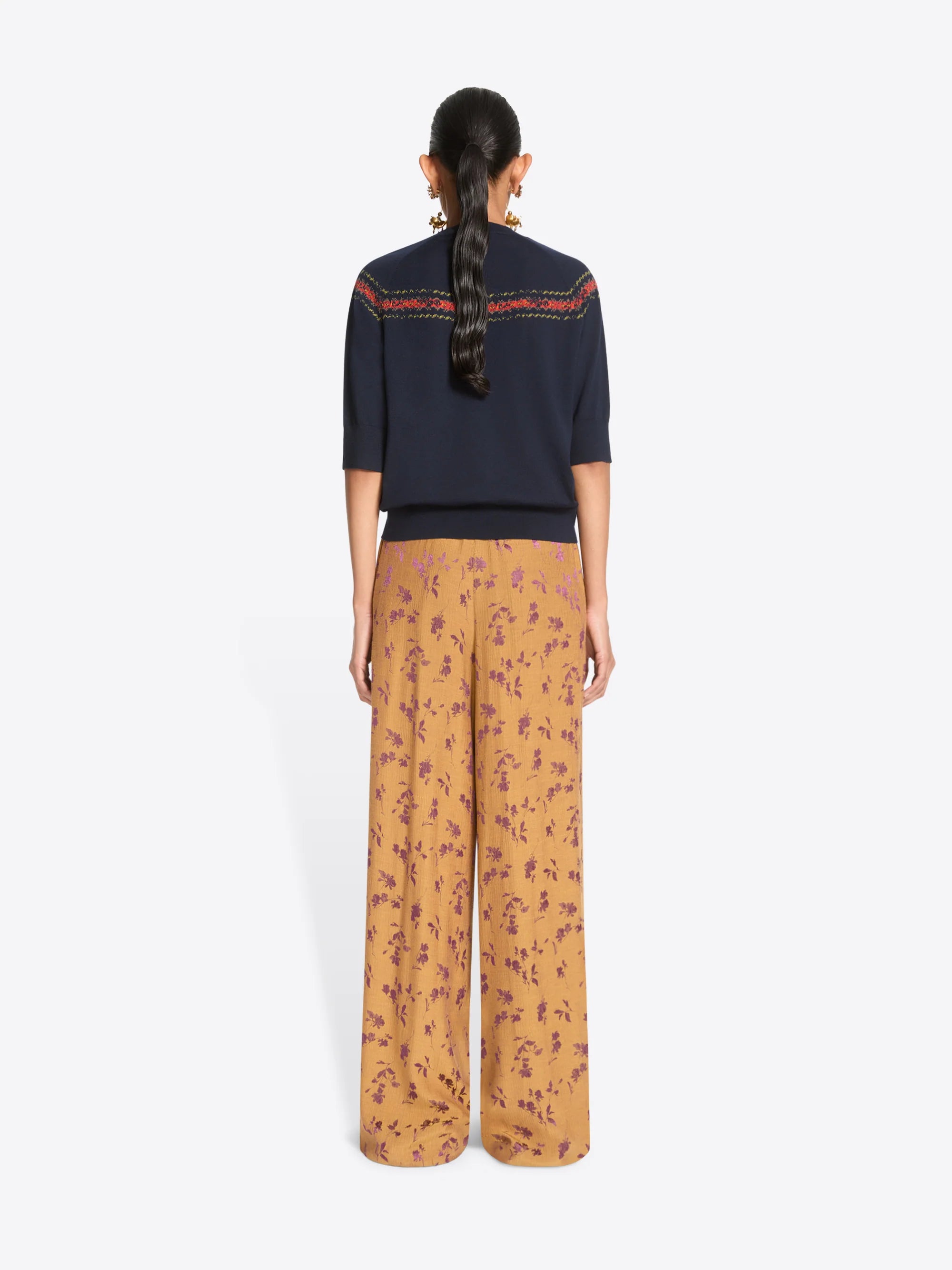 DRIES VAN NOTEN TUANO EMBROIDERED WOOL SWEATER