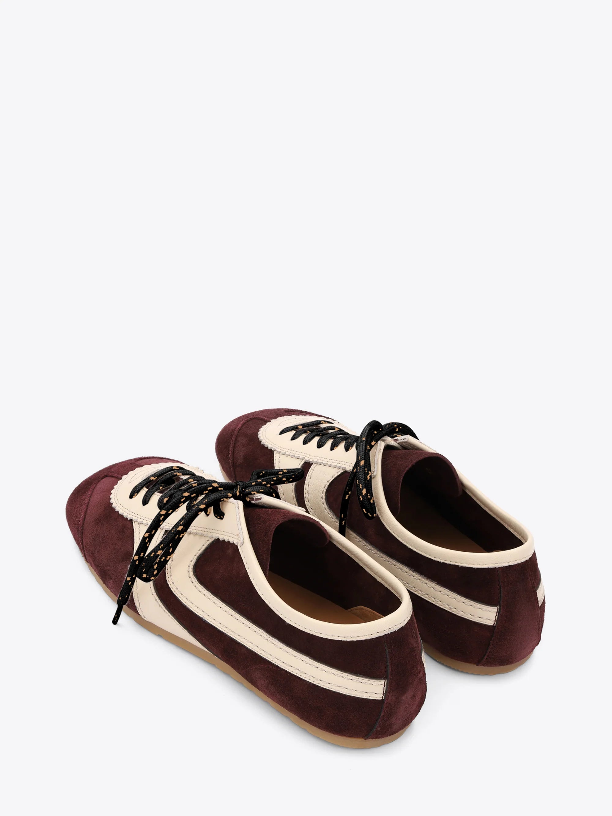 DRIES VAN NOTEN DARK PURPLE/CREAM SNEAKERS