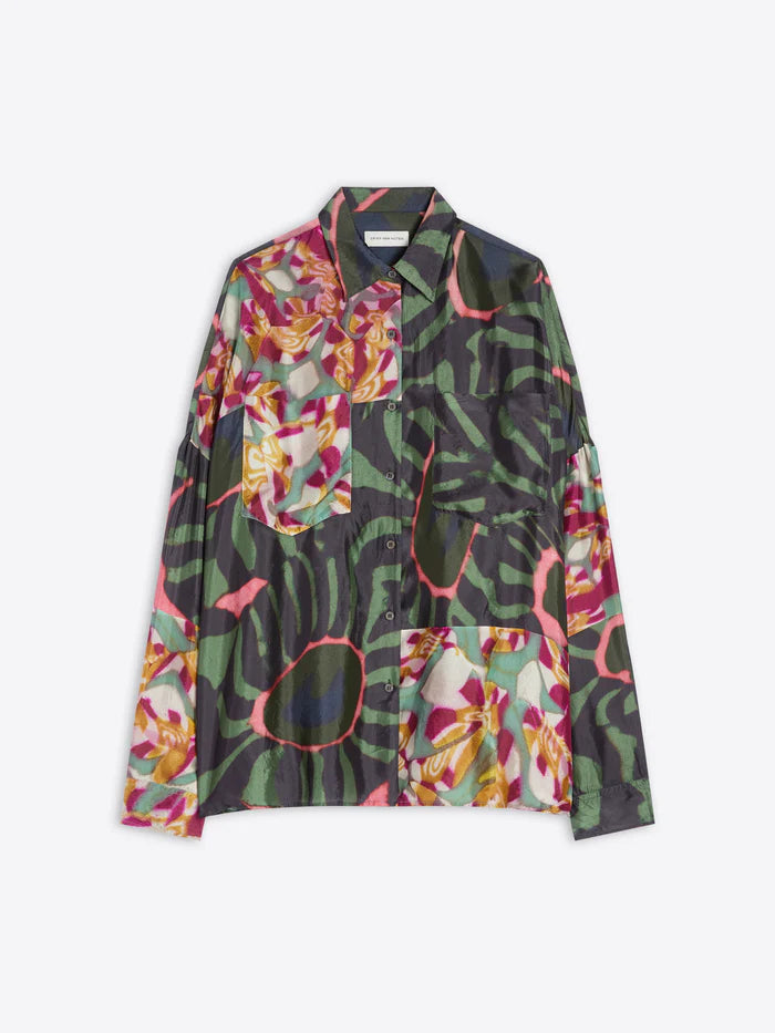 DRIES VAN NOTEN PRINTED COCOON SHIRT