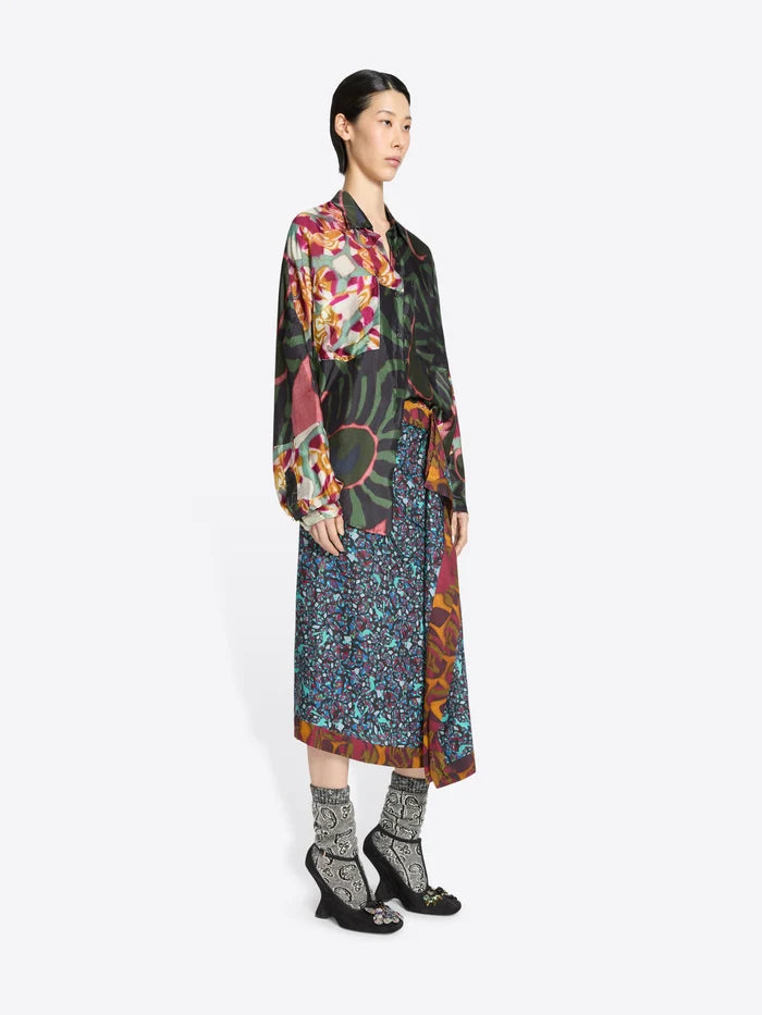 DRIES VAN NOTEN PRINTED COCOON SHIRT