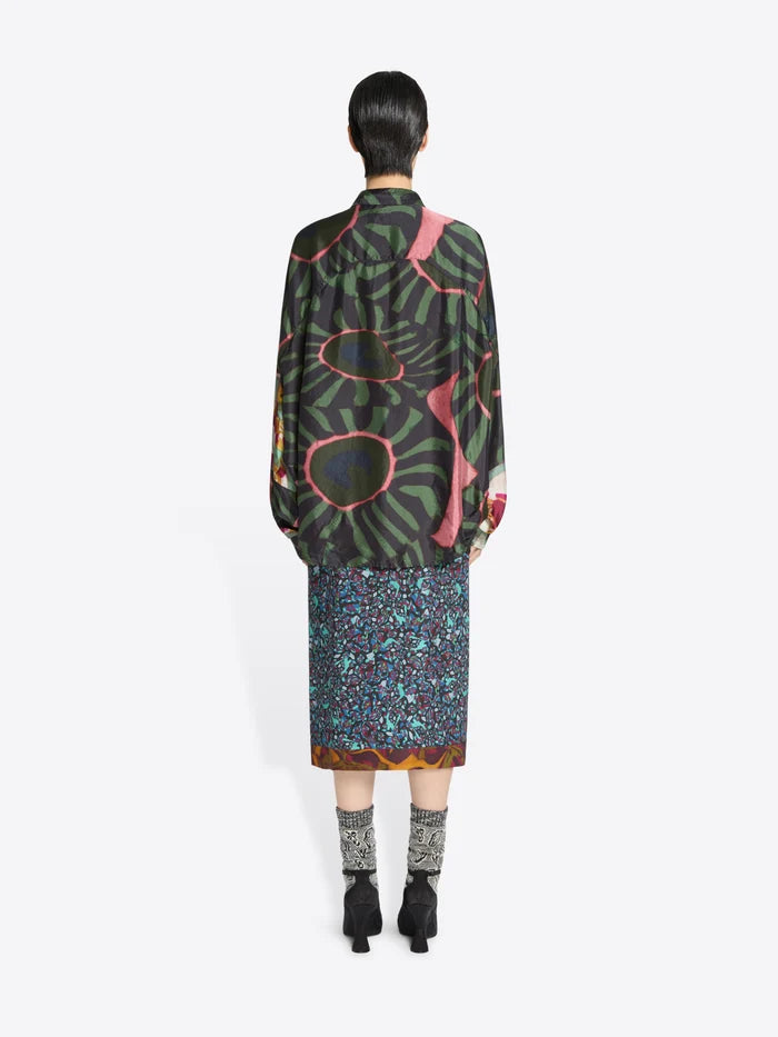 DRIES VAN NOTEN PRINTED COCOON SHIRT