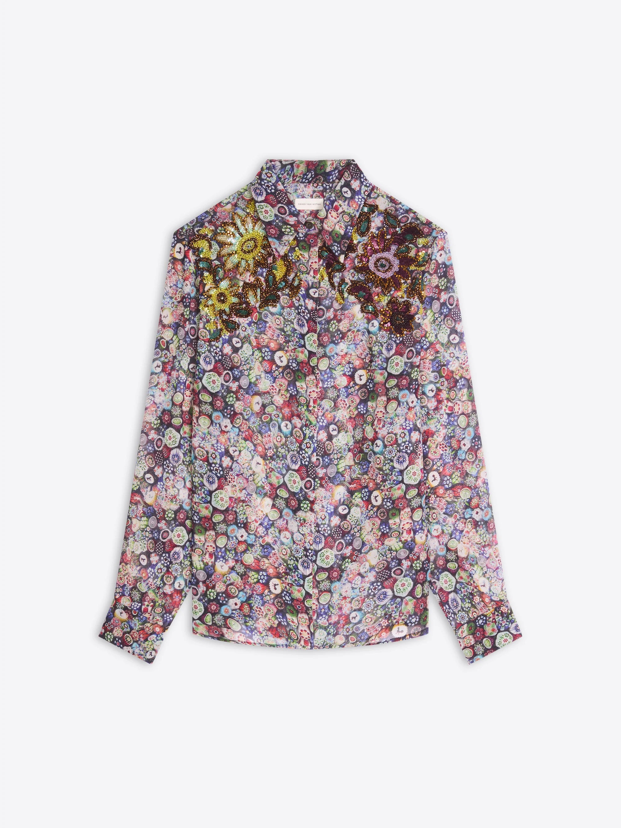 DRIES VAN NOTEN EMBELLISHED CHOWY SHIRT