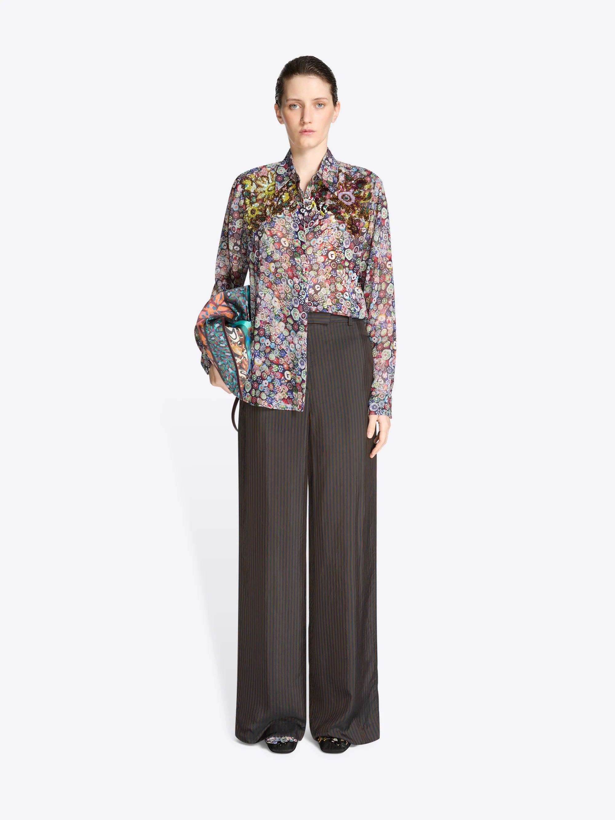 DRIES VAN NOTEN EMBELLISHED CHOWY SHIRT