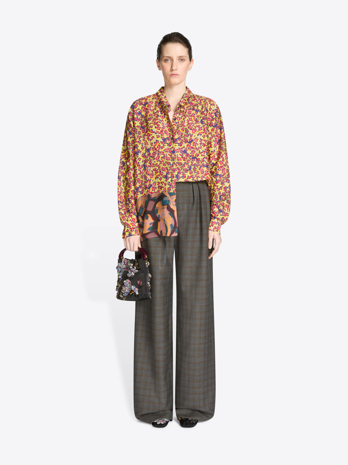 DRIES VAN NOTEN PEACHA BELTED TROUSERS