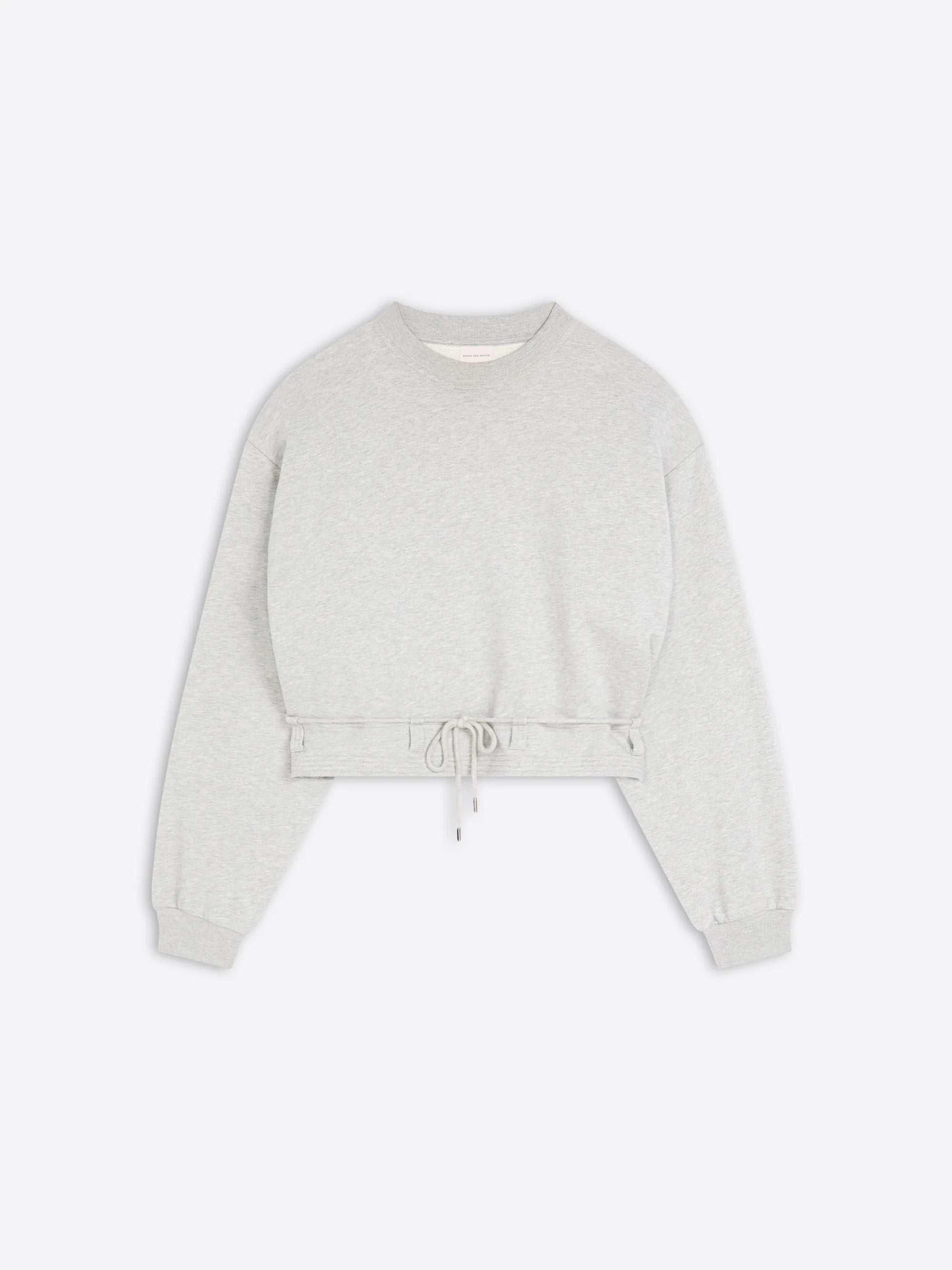 DRIES VAN NOTEN CROPPED GREY SWEATER