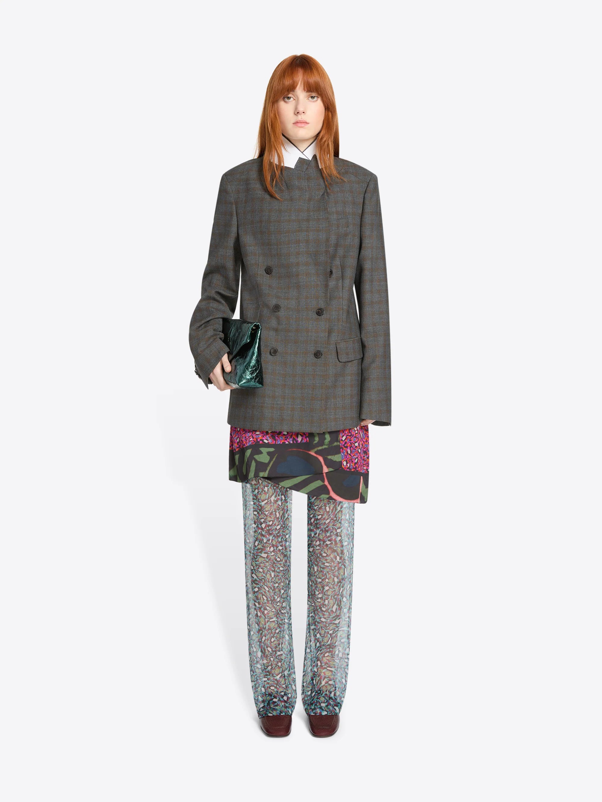 DRIES VAN NOTEN LARGE ENVELOPE BAG FOREST