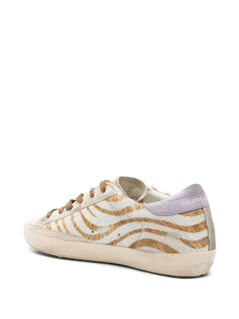 GOLDEN GOOSE SUPER STAR ZEBRA & LILAC SUEDE
