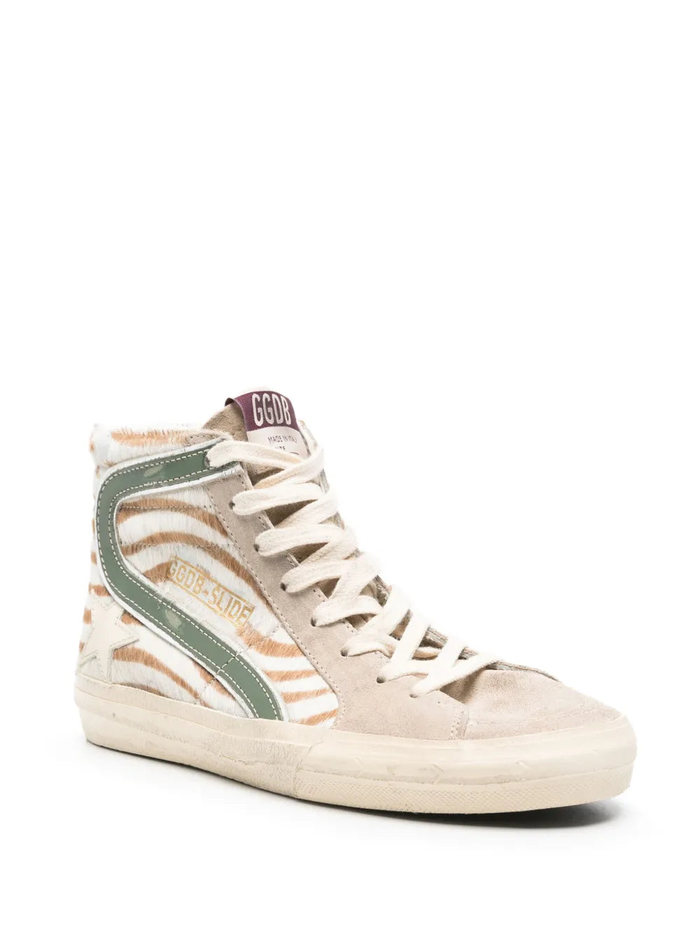 GOLDEN GOOSE SLIDE CLASSIC WITH GREEN SLIDE