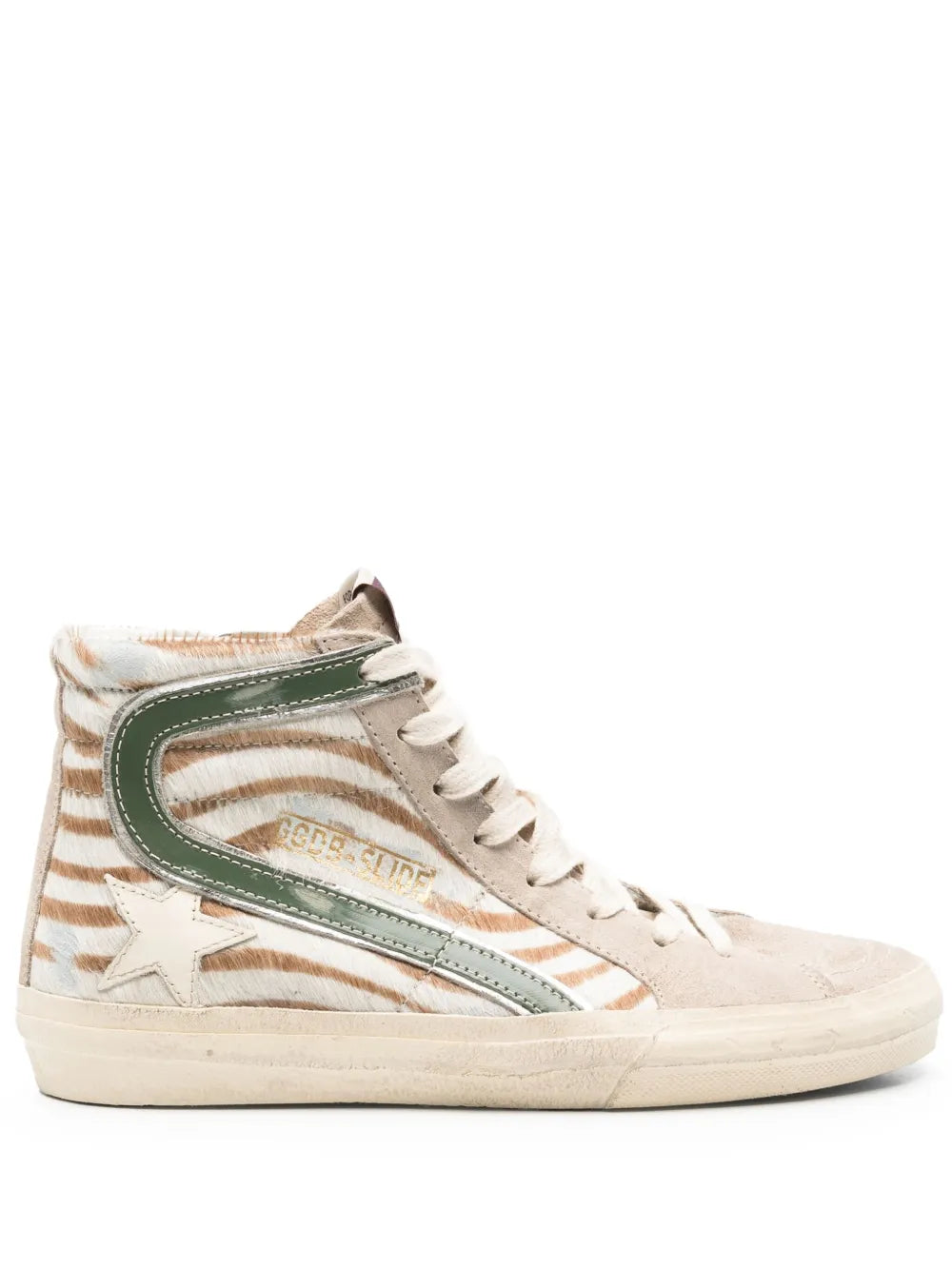 GOLDEN GOOSE SLIDE CLASSIC WITH GREEN SLIDE