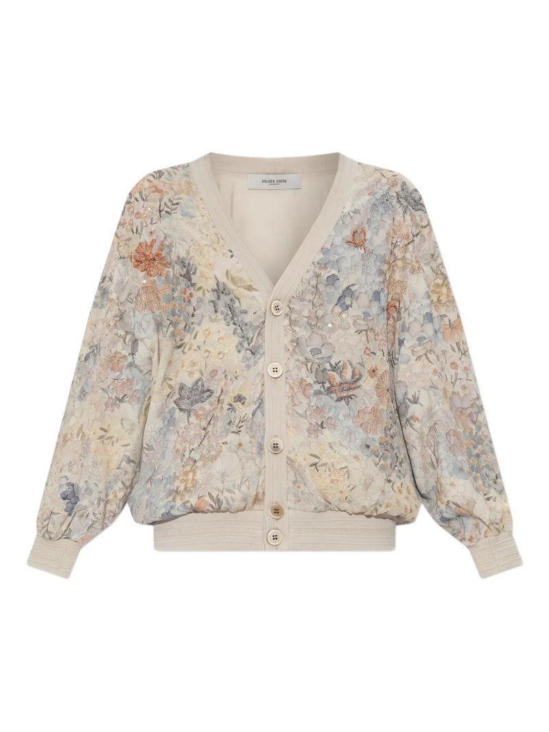 GOLDEN GOOSE EMBROIDERED CARDIGAN