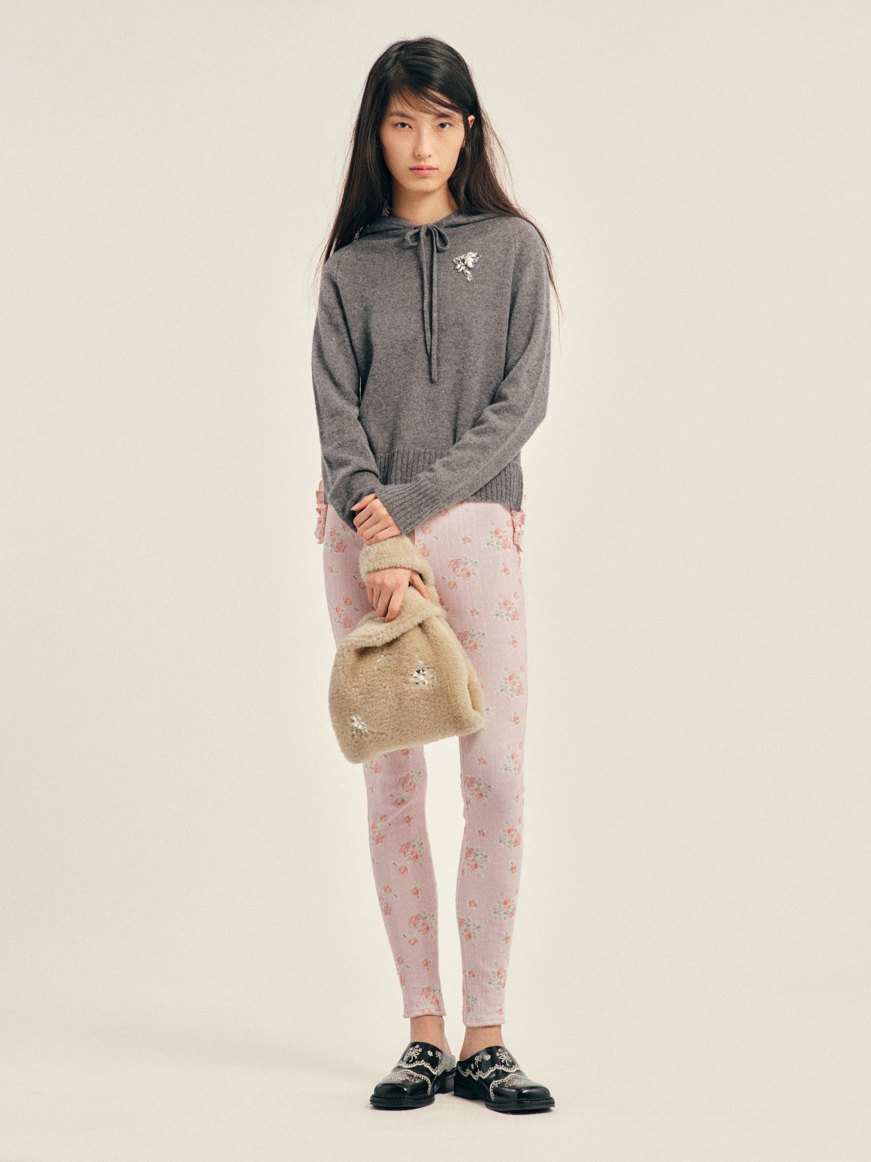 SIMONE ROCHA EMBELLISHED CASHMERE HOODIE