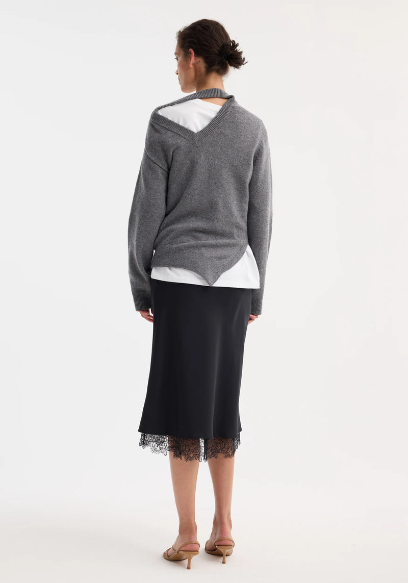 RÓHE TWO WAY DECONSTRUCTED KNIT JUMPER
