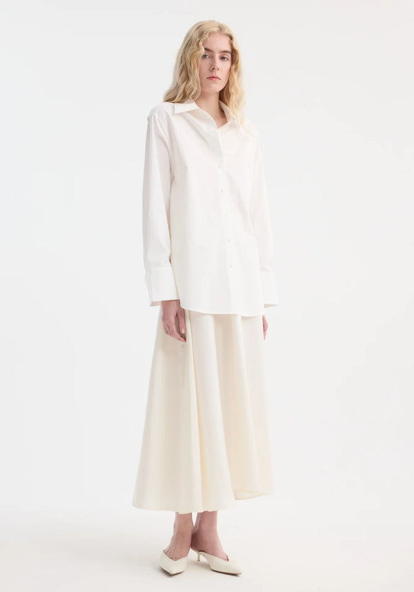 RÓHE POPLIN SILK COMBINED GILET DRESS