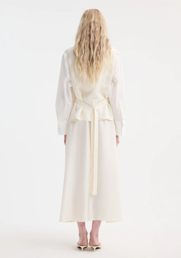 RÓHE POPLIN SILK COMBINED GILET DRESS