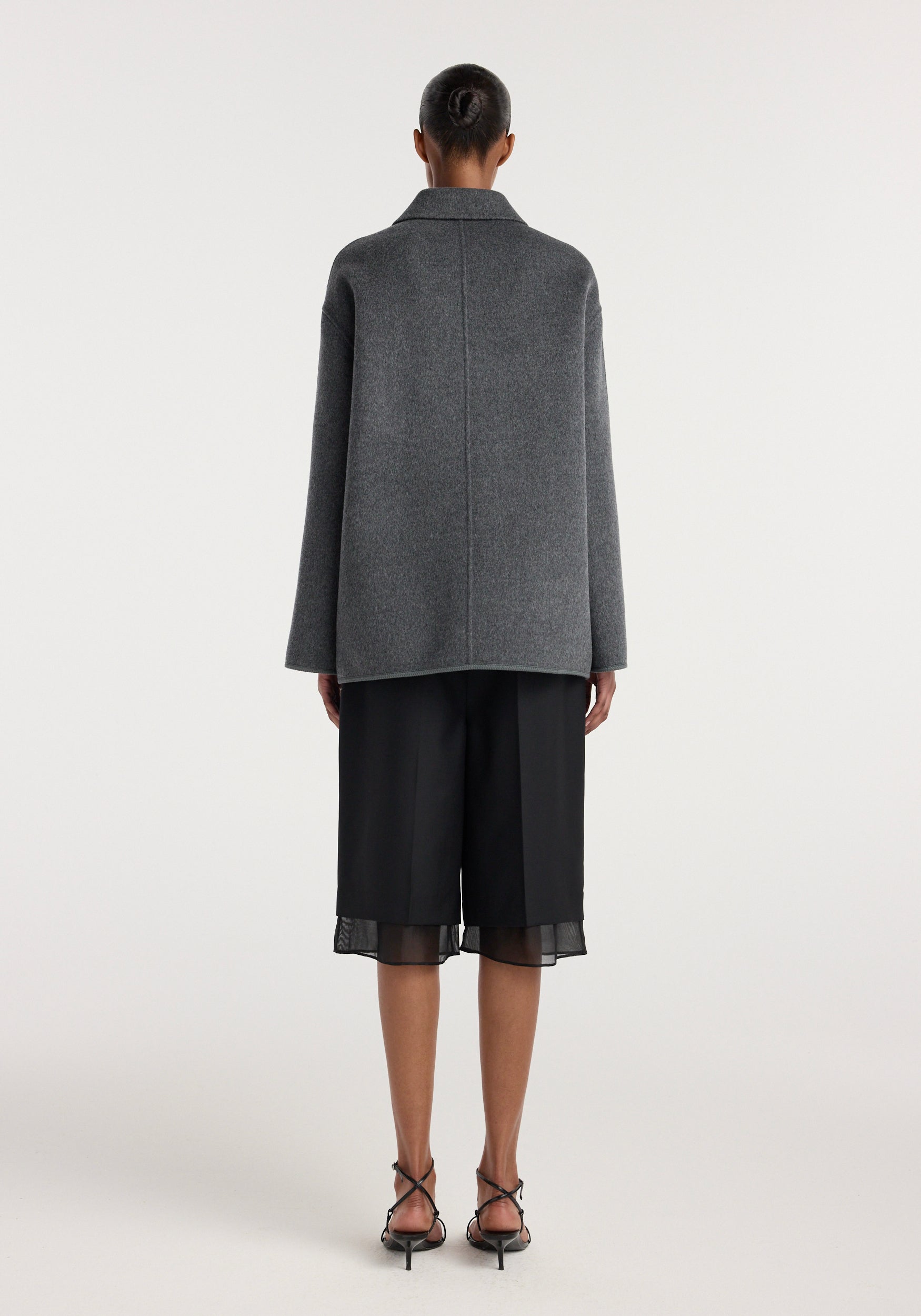 RÓHE DOUBLE-FACED WOOL PANKOU CLOSURE COAT