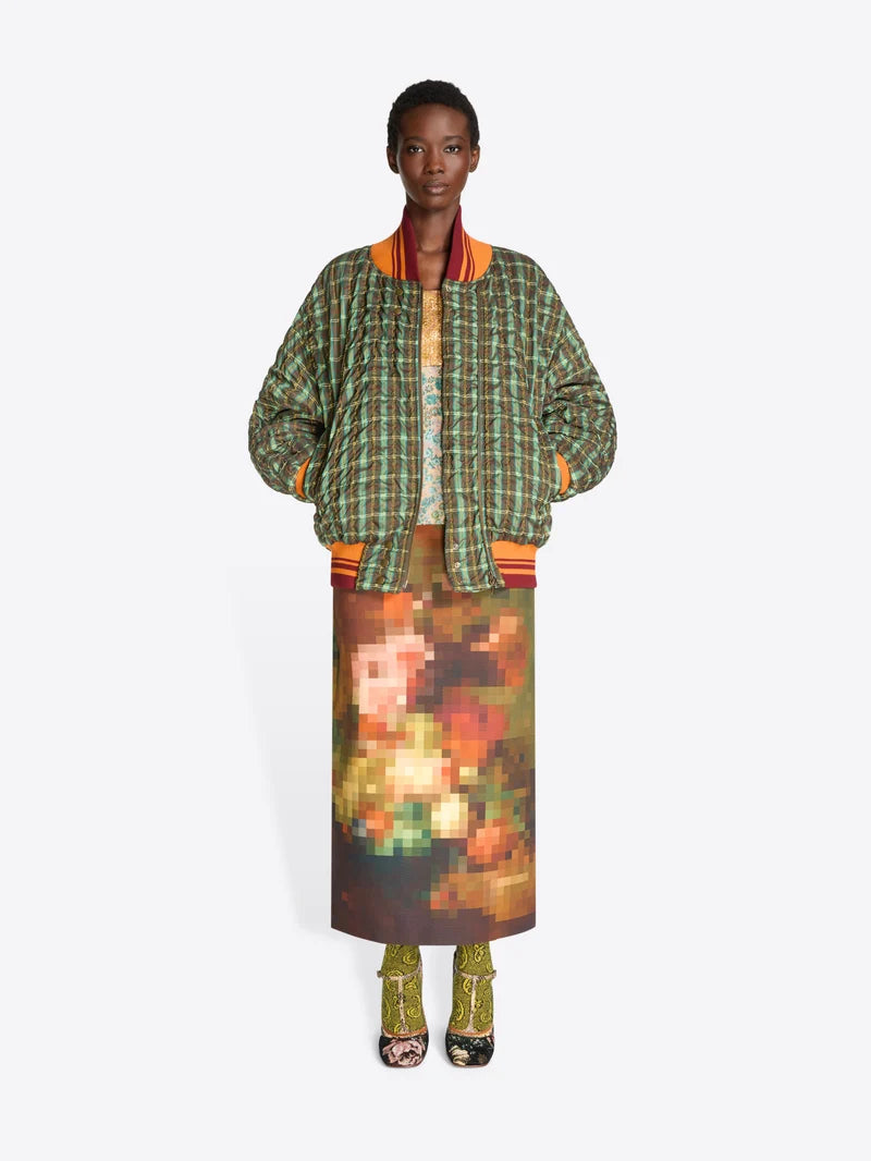 DRIES VAN NOTEN VALDI SEERSUCKER BOMBER JAKCET