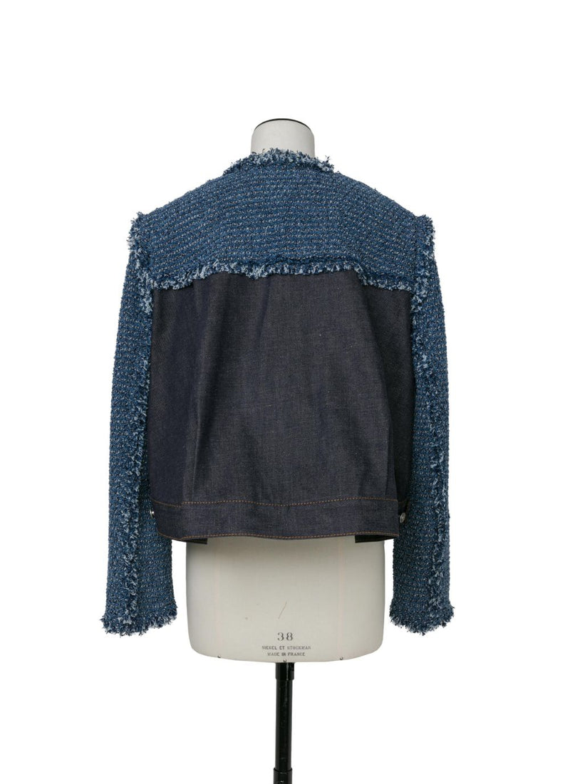 SACAI PUNCHING INDIGO DENIM JACKET