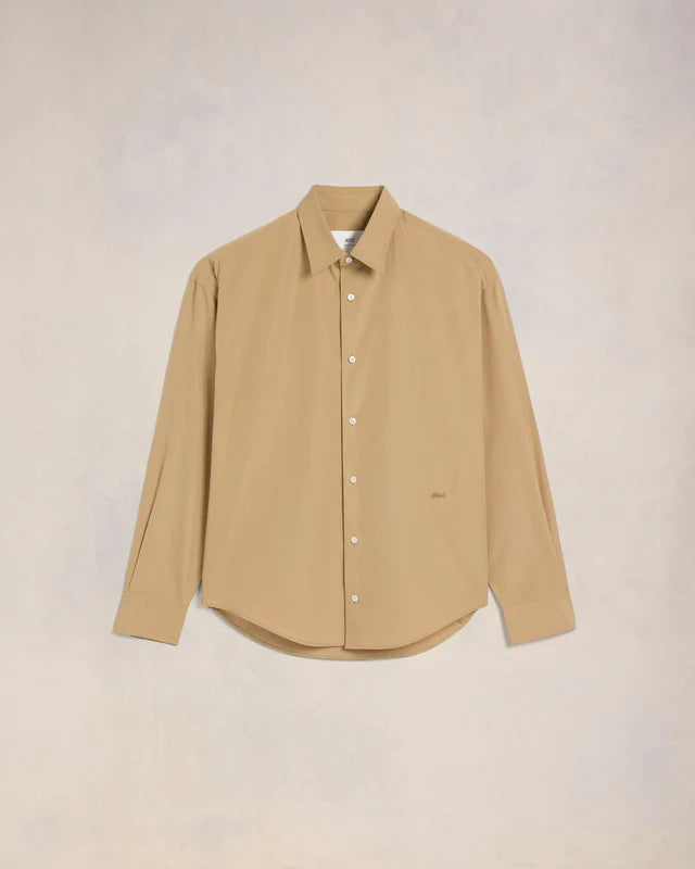 AMI PARIS BOXY FIT SHIRT SAND