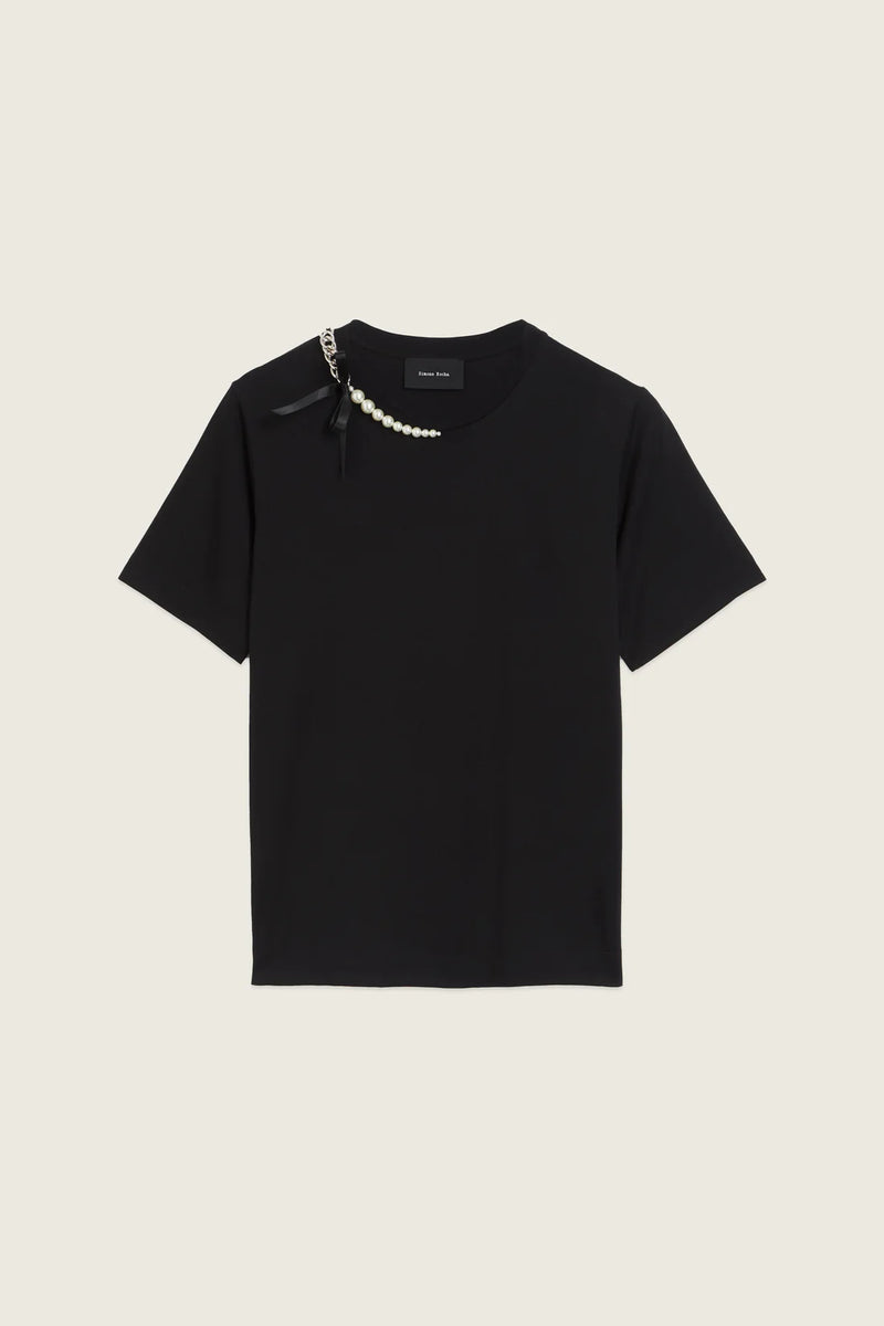 SIMONE ROCHA PEARL & CHAIN BOY T-SHIRT