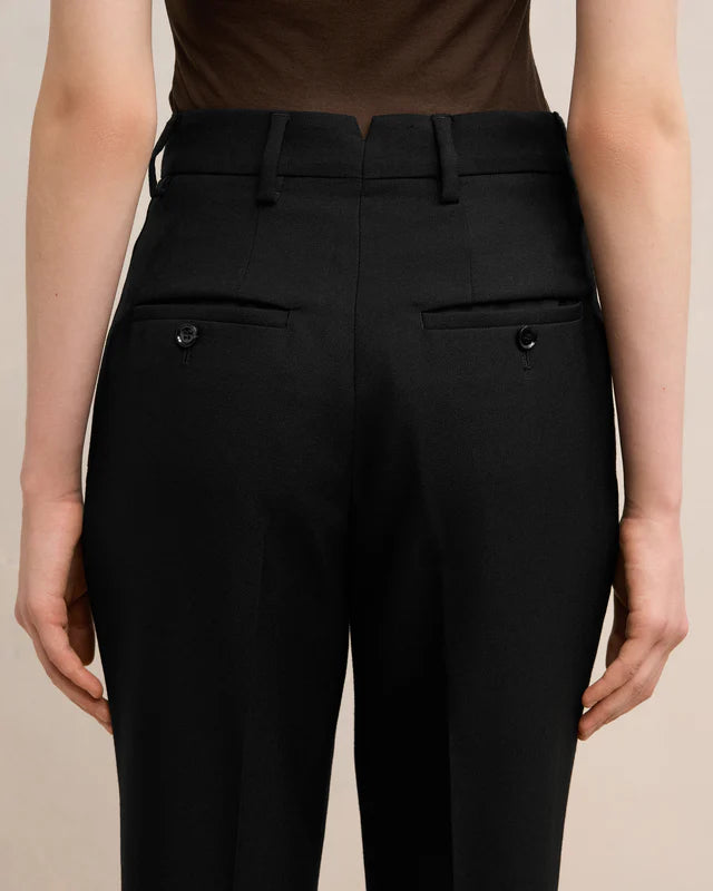 AMI PARIS BLACK CIGARETTE TROUSERS