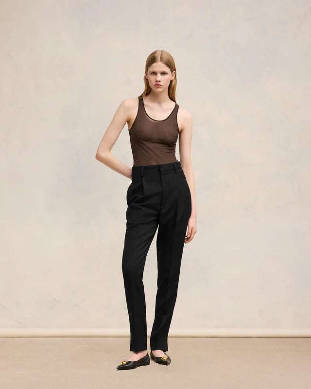 AMI PARIS BLACK CIGARETTE TROUSERS