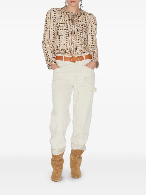 ISABEL MARANT ETOILE CHRISTY JACKET - ECRU