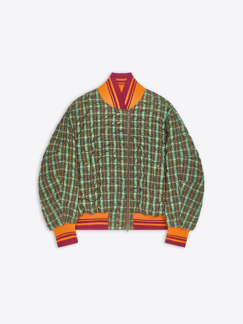 DRIES VAN NOTEN VALDI SEERSUCKER BOMBER JAKCET