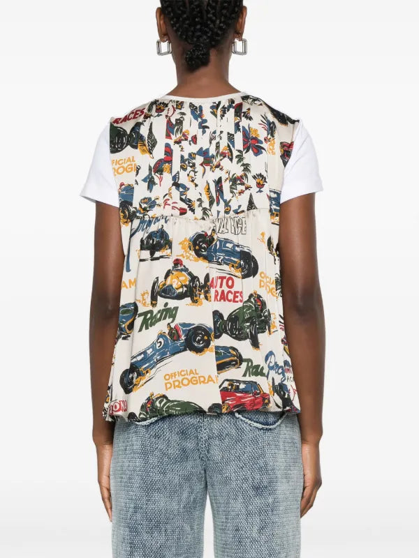 SACAI CAR RACE TSHIRT