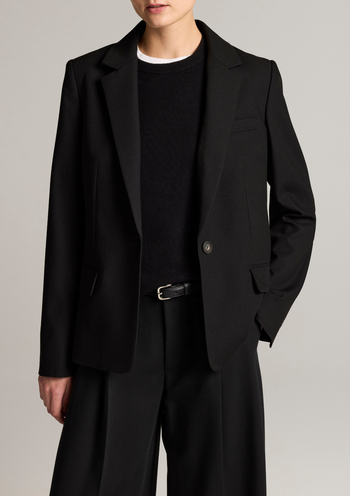 VINCE BLACK WOOL BLAZER
